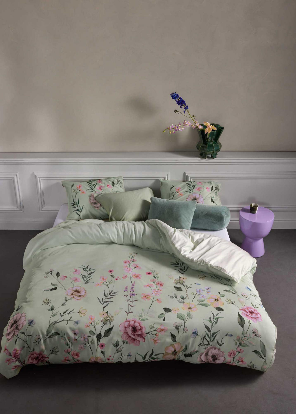 POSTELJNINA ROMEE 135/200 cm zelena  - zelena, Konvencionalno, tekstil (135/200cm) - Essenza