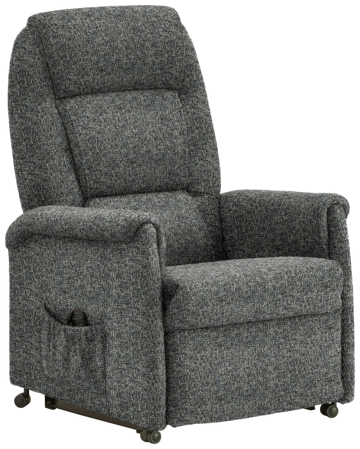 FERNSEHSESSEL in Flachgewebe Blaugrau  - Blaugrau/Schwarz, KONVENTIONELL, Kunststoff/Textil (69/105/82cm) - Himolla