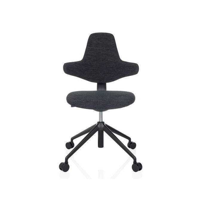 MID.YOU OTOČNÁ ŽIDLE, plochá tkanina, černá