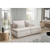 SCHLAFSOFA MYSTIC in Plüsch Creme  - Creme/Schwarz, Design, Kunststoff/Textil (220/94/114cm) - Livetastic