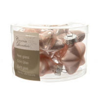 CHRISTBAUMANHÄNGER  - Rosa, Basics, Glas (4/4,5/2cm)