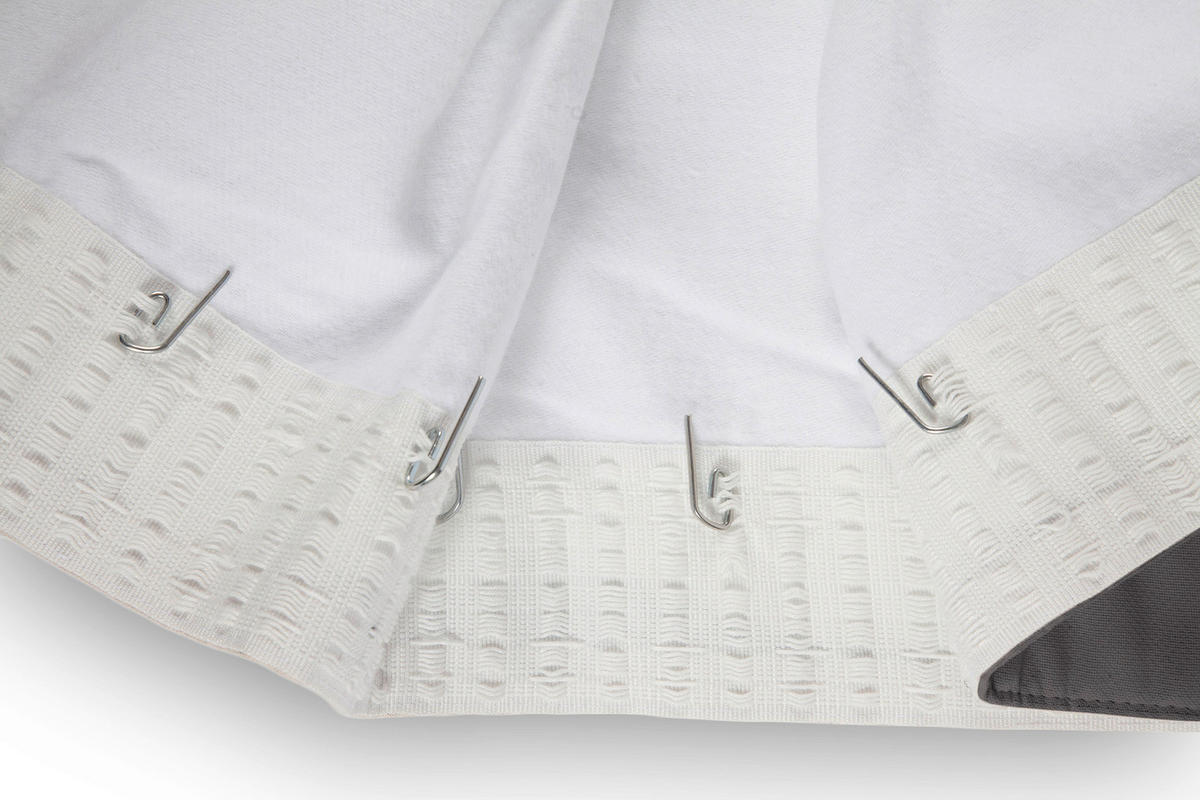 LÄRMSCHUTZVORHANG black-out (lichtundurchlässig) 145/260 cm   - Grau, Basics, Textil/Metall (145/260cm)