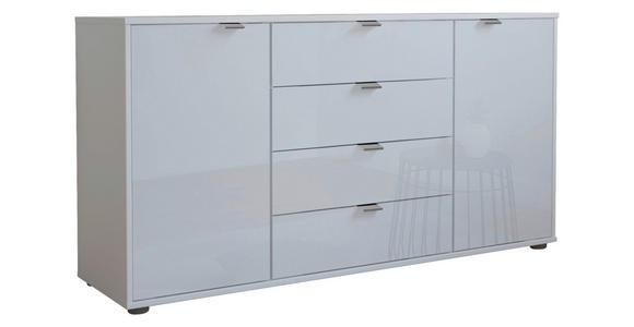 SIDEBOARD  in 140/70/43 cm  - Chromfarben/Schwarz, KONVENTIONELL, Glas/Holzwerkstoff (140/70/43cm) - Dieter Knoll