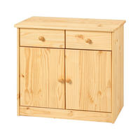 KOMMODE , 81/75/35 cm, 2 Schublade(n)  - Naturfarben, Basics, Holz (81/75/35cm) - Livetastic
