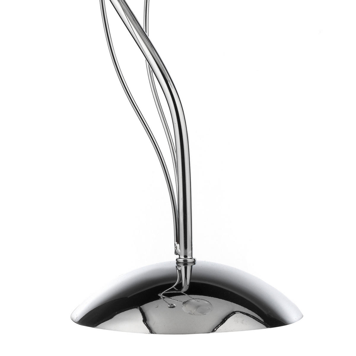 TISCHLEUCHTE 23/35 cm   - Chromfarben, KONVENTIONELL, Glas/Metall (23/35cm)