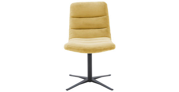 STUHL - Gelb/Schwarz, Design, Textil/Metall (52/88/66cm) - Dieter Knoll