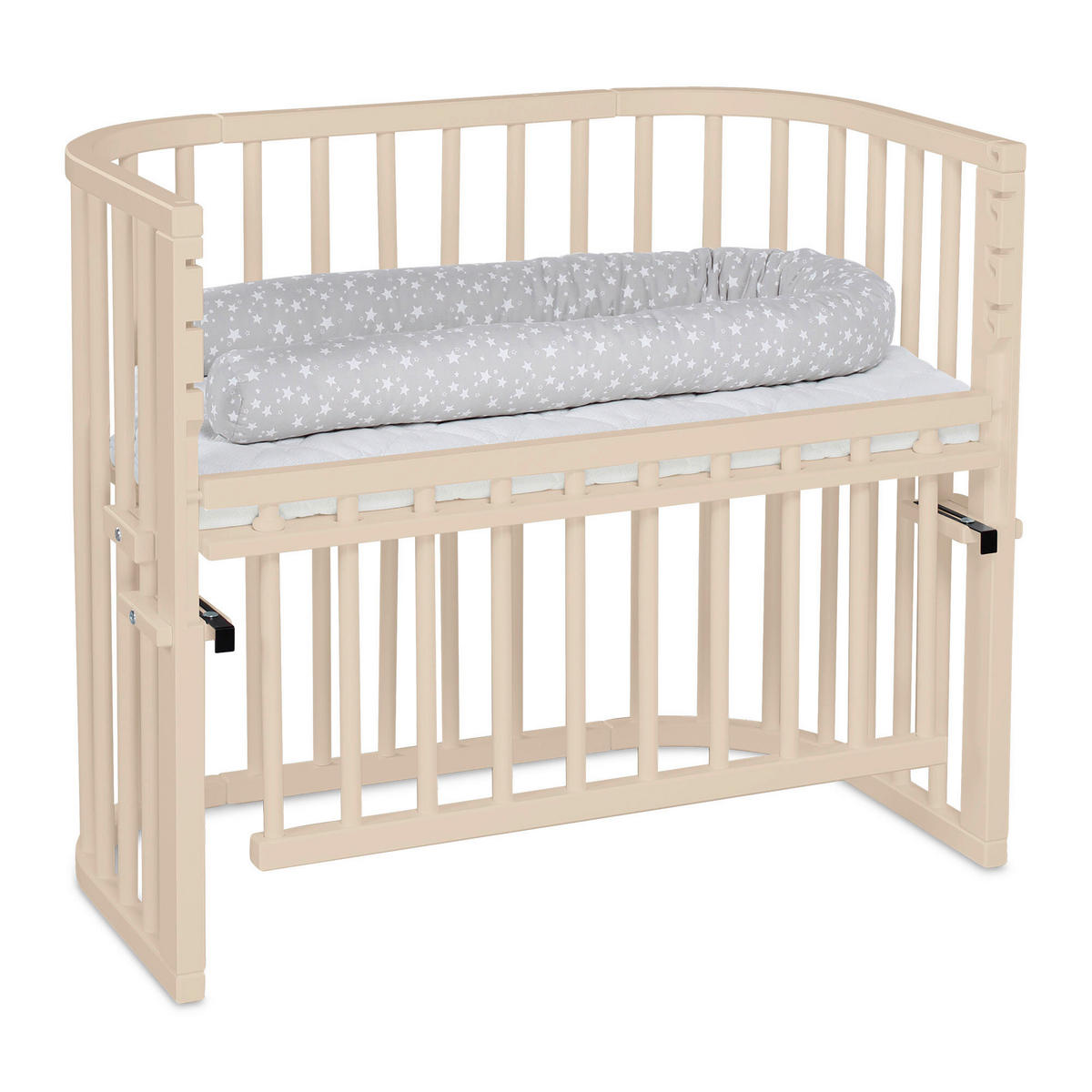 BEISTELLBETT  96/56,50/79 cm  - Beige, Basics, Holz (96/56,50/79cm) - Babybay