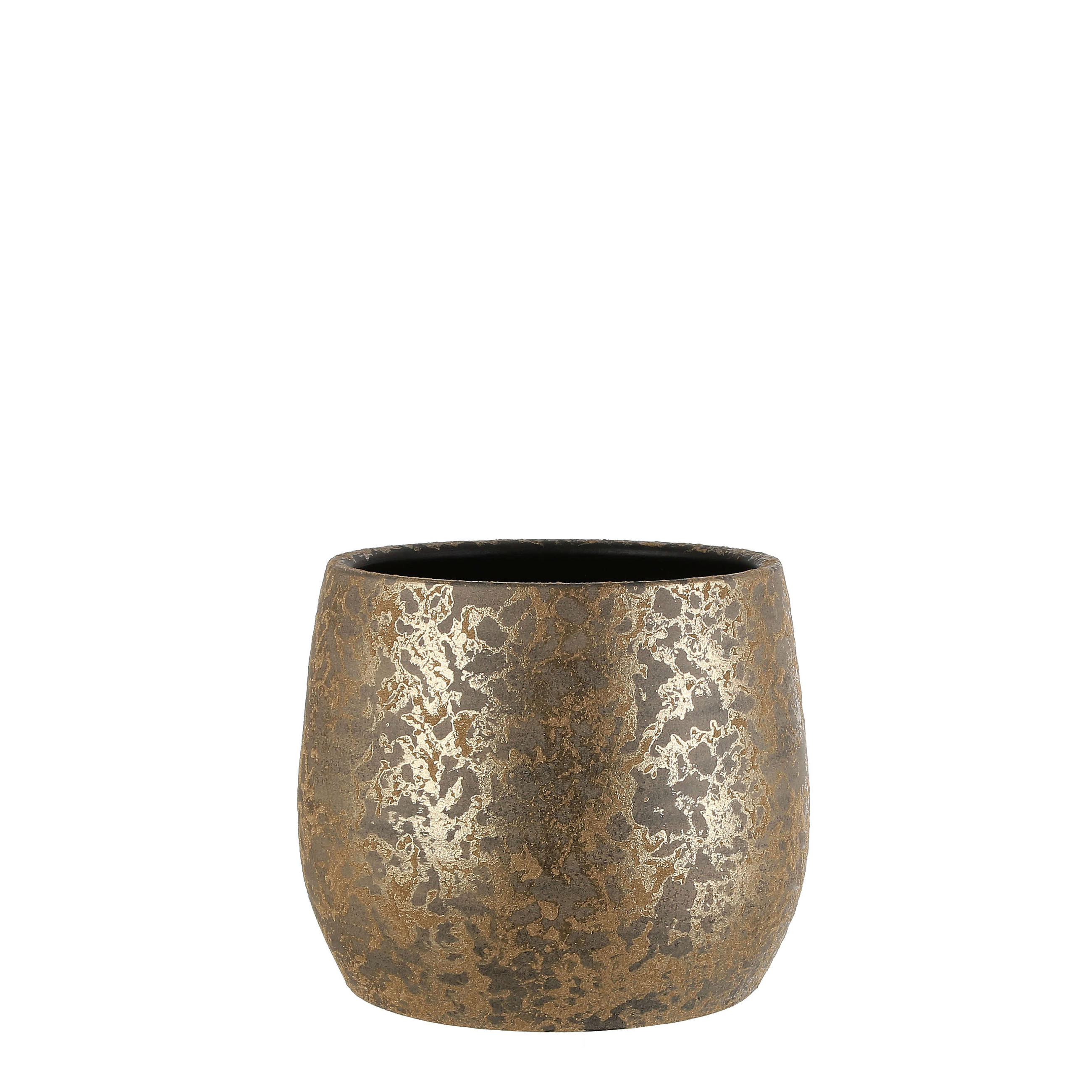 CVETLIČNI LONEC - zlate barve, Basics, keramika (32/25,5cm)