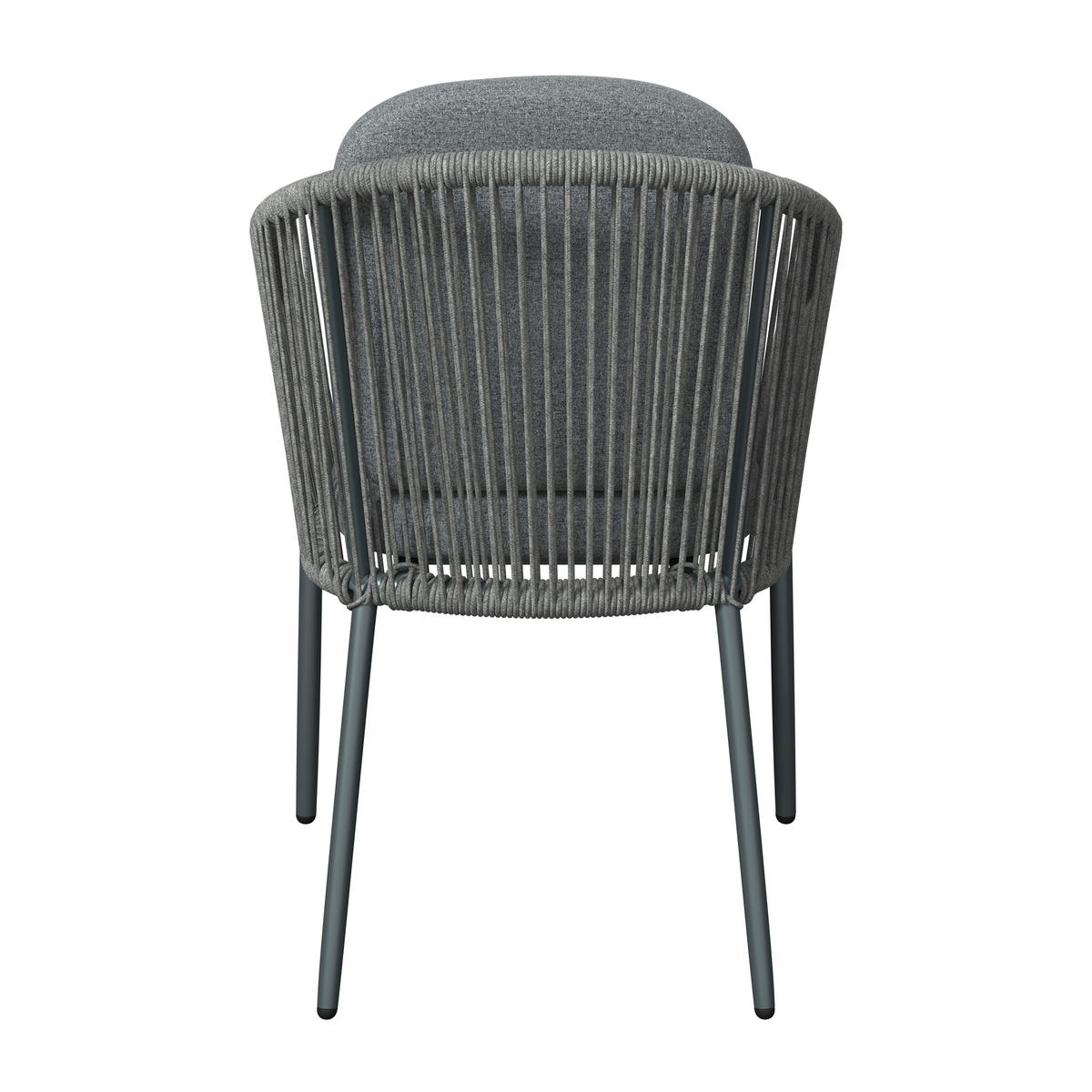 STAPELSESSEL in Metall, Textil Dunkelgrau  - Dunkelgrau, Design, Textil/Metall (58,5/79.5/61.5cm) - Amatio