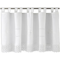 KURZGARDINE   140/48 cm   - Weiß, KONVENTIONELL, Textil (140/48cm)