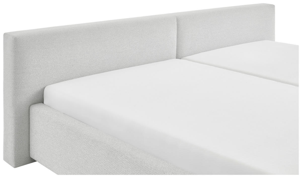 POLSTERBETT 240/200 cm  Hellgrau  - Hellgrau, Basics, Holz/Textil (240/200cm) - Boxxx
