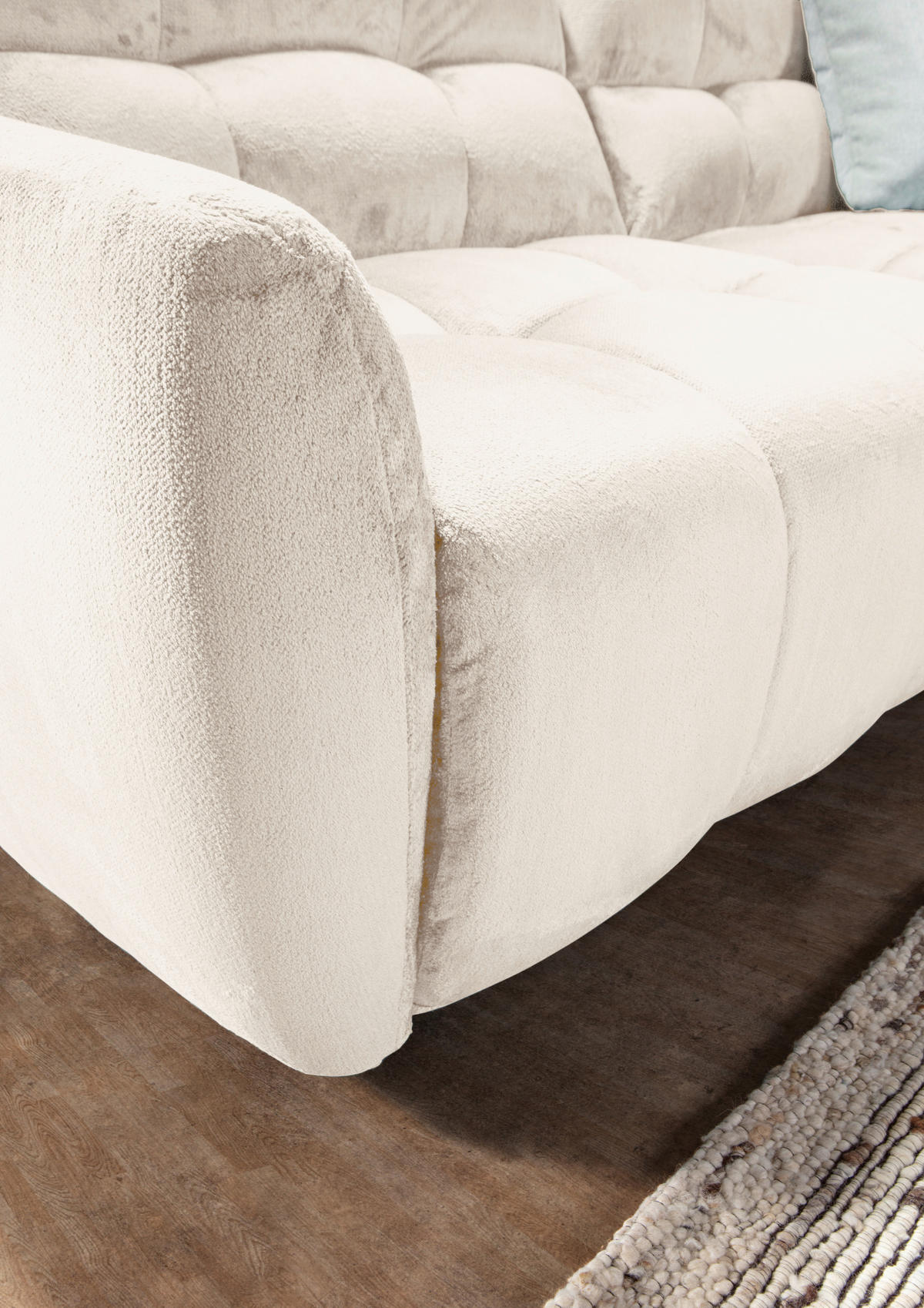 ECKSOFA Beige Flachgewebe  - Beige/Schwarz, MODERN, Kunststoff/Textil (235/275cm) - Landscape