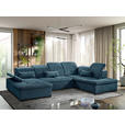 WOHNLANDSCHAFT  in Chenille Dunkelblau  - Dunkelblau/Grau, KONVENTIONELL, Kunststoff/Textil (240/340/188cm) - Carryhome