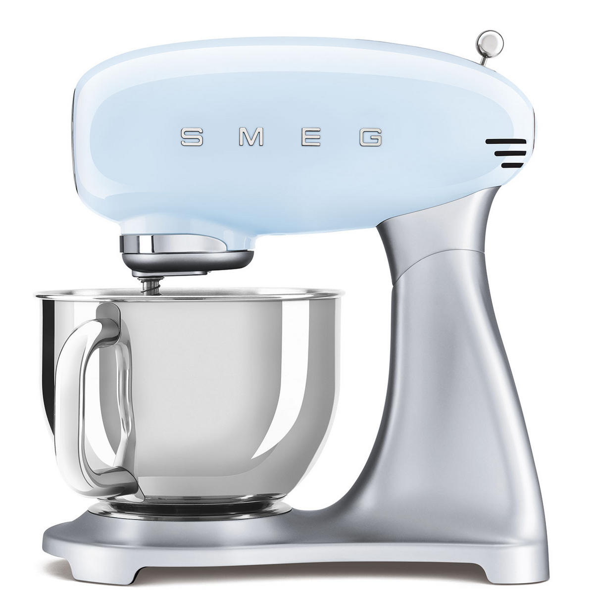 KÜCHENMASCHINE SMF02PBEU  - Pastellblau/Alufarben, Basics, Metall (40,2/37,8/22,1cm) - SMEG