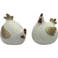 DEKORAČNÁ SLIEPKA - hnedá/béžová, Lifestyle, keramika (14,5cm)