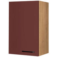 KÜCHENOBERSCHRANK 45/72/35 cm  in Rot, Eichefarben  - Eichefarben/Rot, MODERN, Holzwerkstoff/Metall (45/72/35cm) - Nobilia
