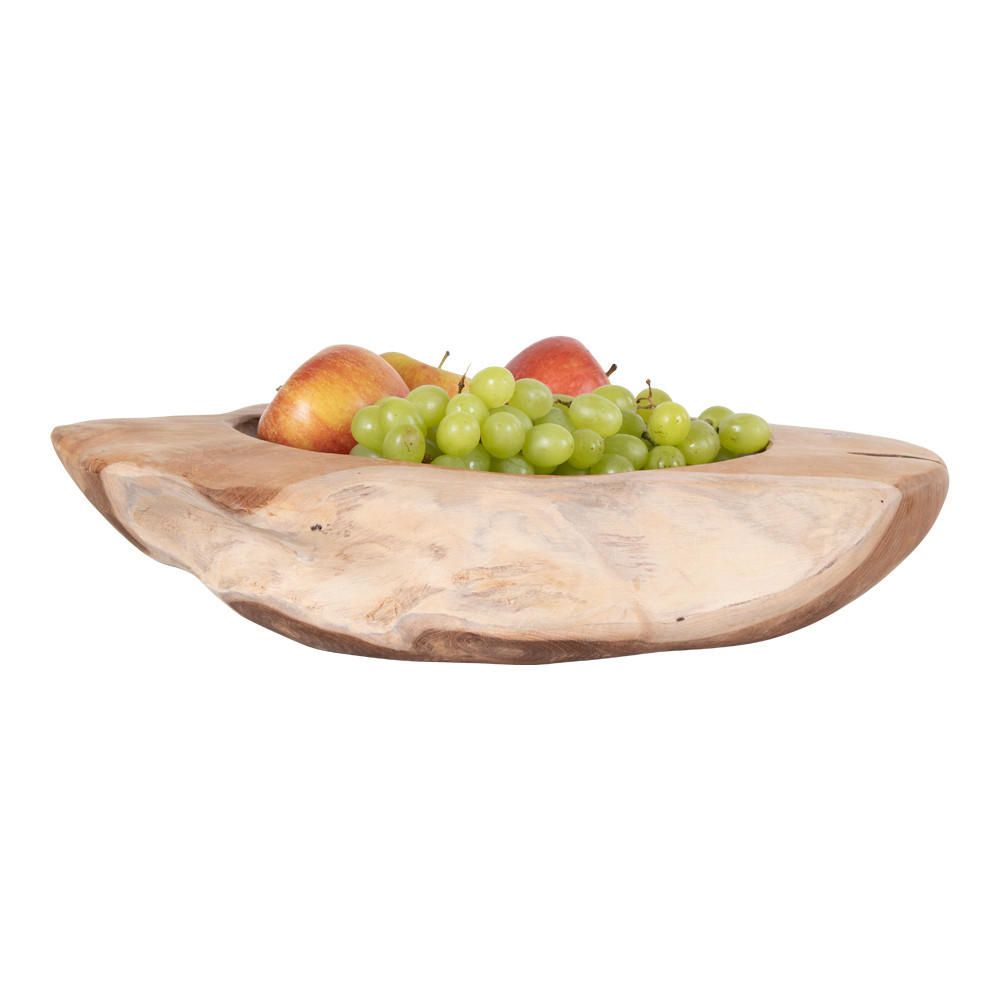 FRUKTSKÅL     - teakfärg, Design, trä (40/12/40cm)