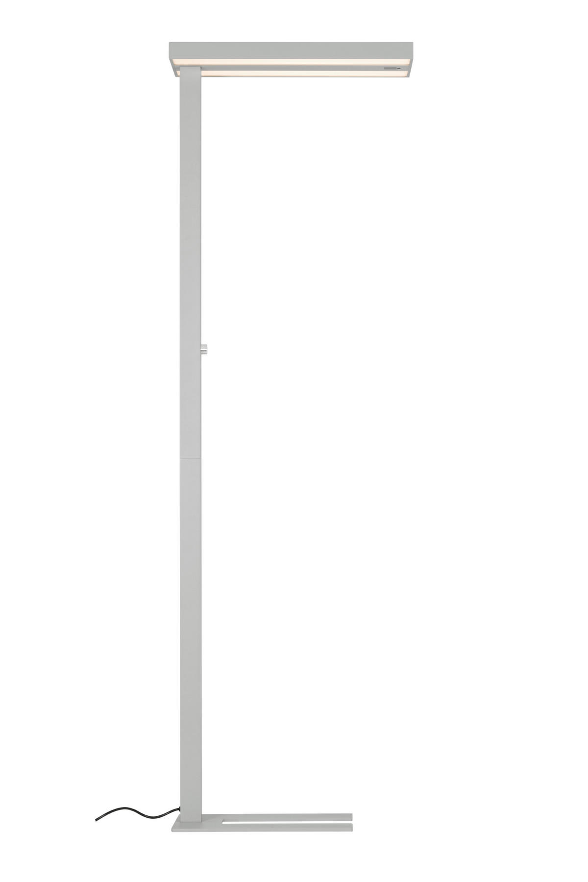 LED-OFFICE STEHLEUCHTE  61/195/28 cm   - Klar/Silberfarben, KONVENTIONELL, Kunststoff/Metall (61/195/28cm) - Novel