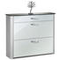 SCHUHSCHRANK Alufarben, Silberfarben, Weiß - Chromfarben/Silberfarben, Design, Glas/Metall (117/97/34cm) - Moderano SCHUHSCHRANK Alufarben, Silberfarben, Weiß - Chromfarben/Silberfarben, Design, Glas/Metall (117/97/34cm) - Moderano