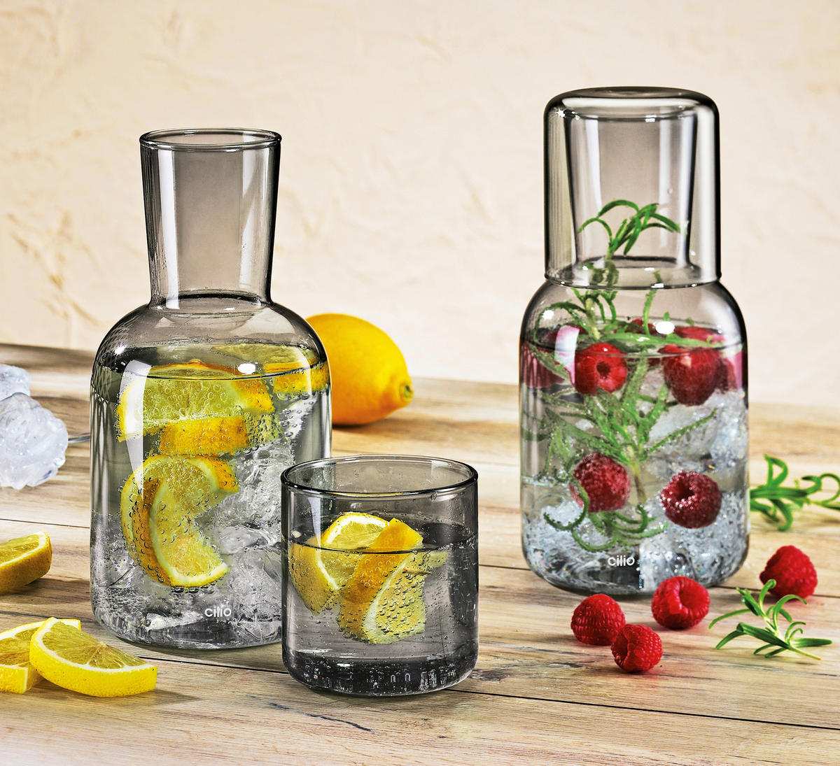 GLÄSERSET LORENZO  2-teilig  - Grau, KONVENTIONELL, Glas (9,4/19,5cm) - Cilio