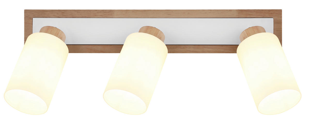 STRAHLER Rowena 59,9/10,3/22 cm  - Chromfarben/Opal, Design, Glas/Holz (59,9/10,3/22cm) - Globo