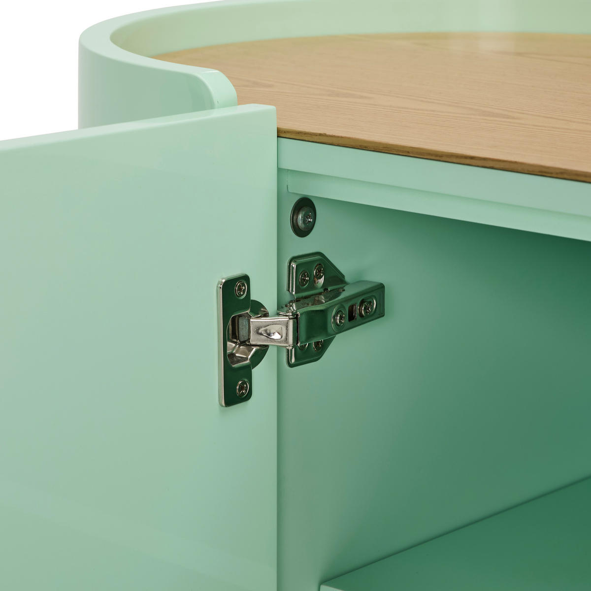 SIDEBOARD  in 160/75/45 cm  - Eichefarben/Grün, Design, Holz/Holzwerkstoff (160/75/45cm) - Novel