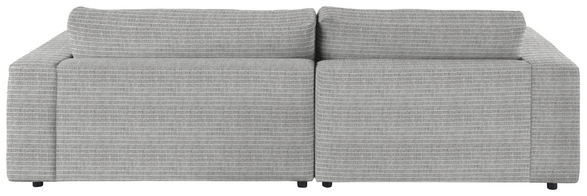 ECKSOFA in Chenille Grau  - Schwarz/Grau, Design, Kunststoff/Textil (190/270cm) - Lomoco