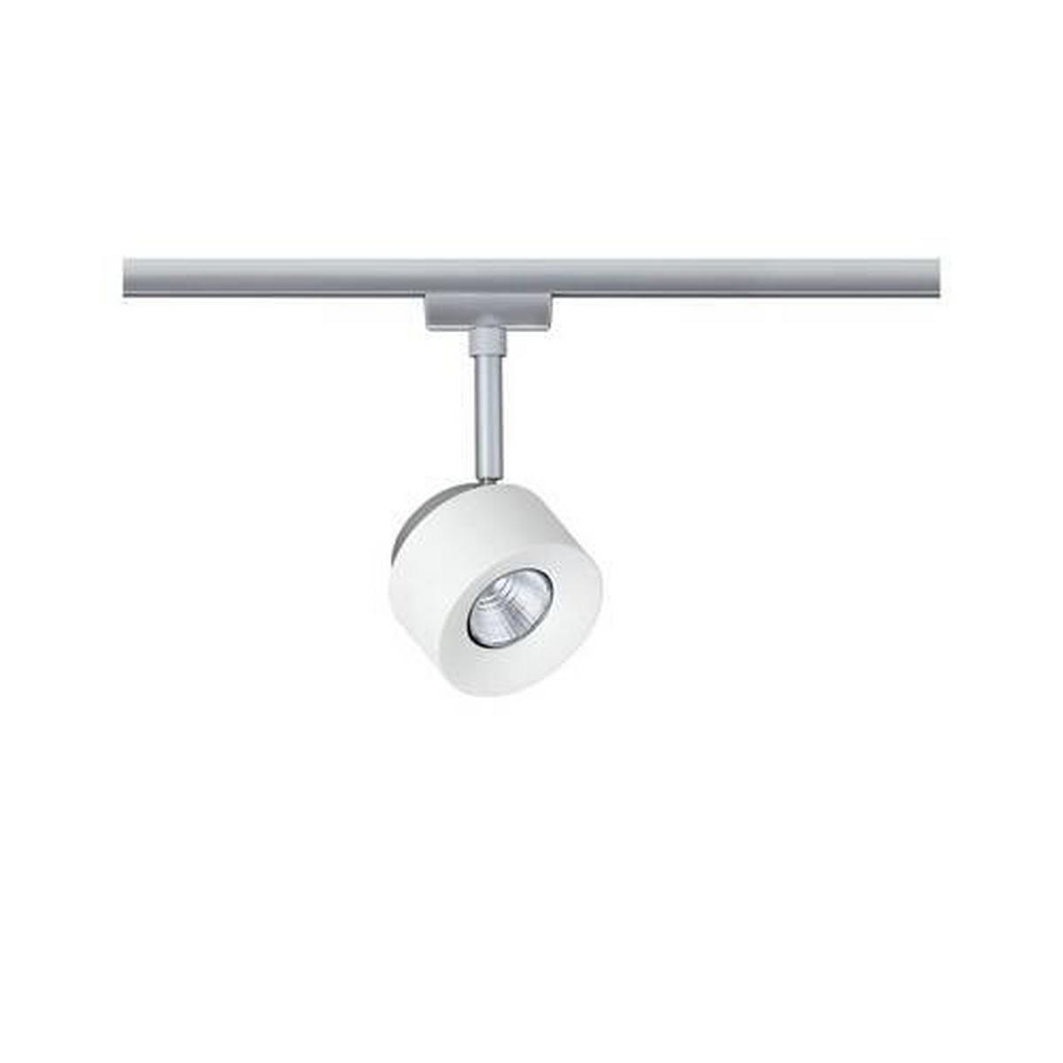 SCHIENENSYSTEM-STRAHLER URail 8,6/19,7 cm   - Chromfarben/Weiß, Basics, Kunststoff/Metall (8,6/19,7cm) - Paulmann