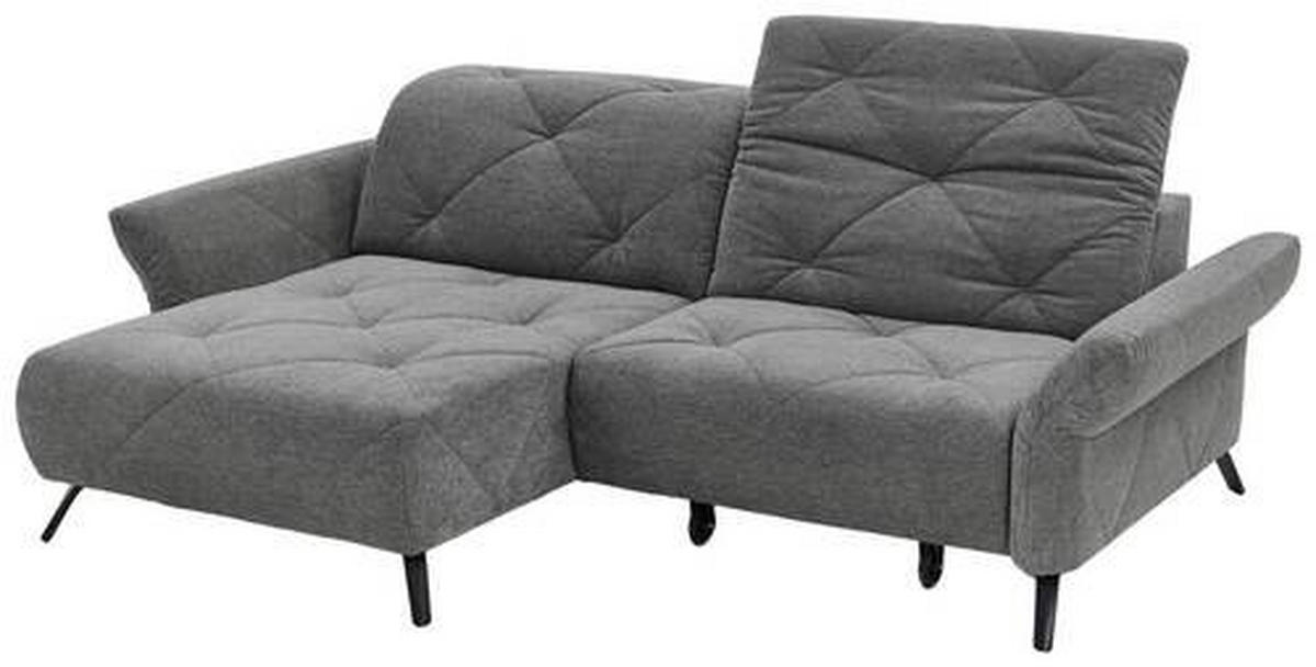ECKSOFA in Webstoff Anthrazit  - Anthrazit/Schwarz, Design, Textil/Metall (173/244cm) - Moderano