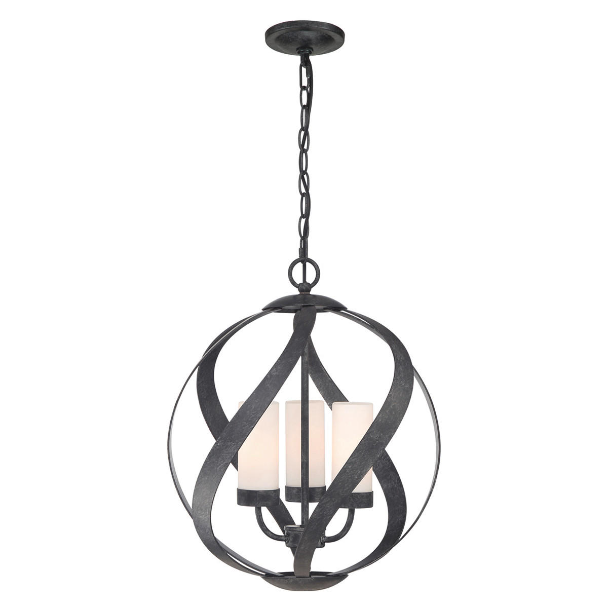 AUSSENHÄNGELEUCHTE - Schwarz, Konventionell, Glas/Metall (40.7/56.4cm) - Elstead Lighting