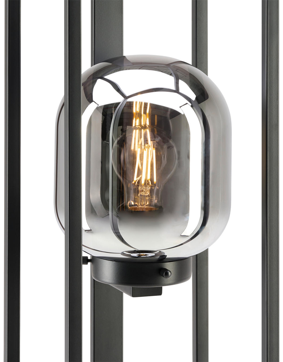 GOLVLAMPA 20/130 cm    - svart, Design, metall/glas (20/130cm) - Fischer & Honsel