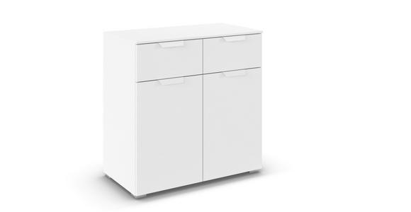 KOMMODE in 80/81/42 cm - Weiß, Design, Holzwerkstoff/Metall (80/81/42cm) - Carryhome
