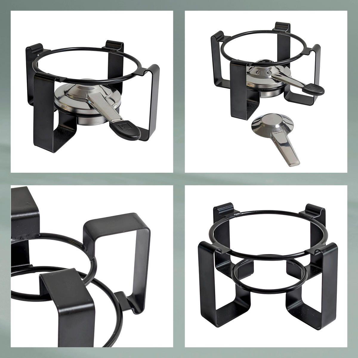 FONDUESET Gunten  - Schwarz, KONVENTIONELL, Metall (20/19cm) - Kela