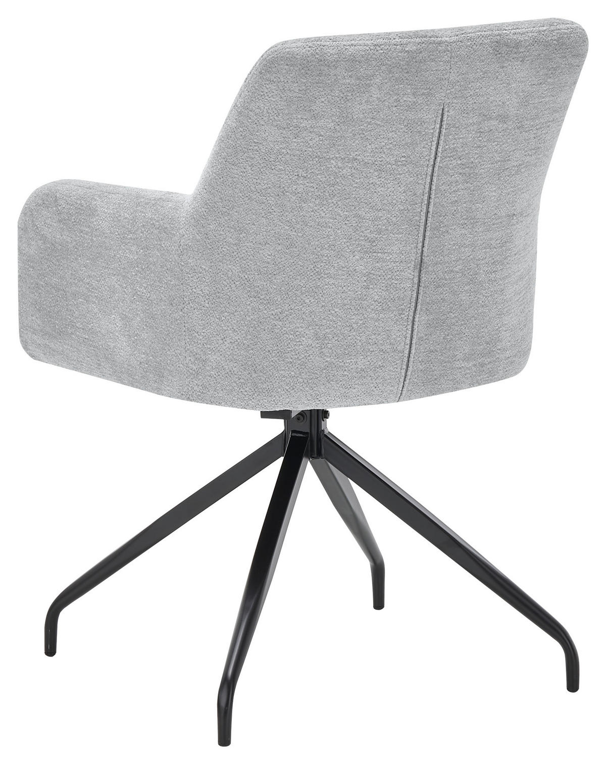 ARMLEHNSTUHL  in Eisen  - Hellgrau/Schwarz, Design, Kunststoff/Metall (60,5/85/64cm) - SetOne by Musterring