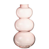 DEKOVASE  - Hellrosa, Romantik / Landhaus, Glas (18,5/18,5/36cm) - Ambia Home