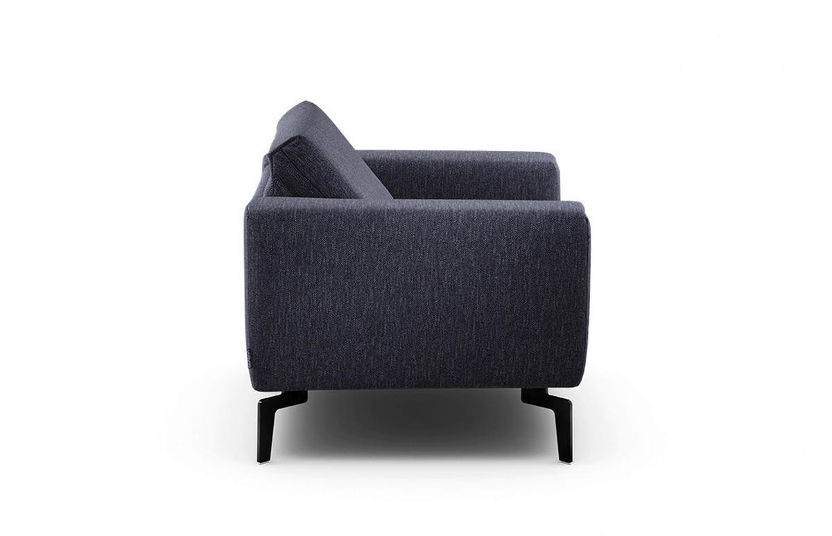 SESSEL Chenille Blau    - Blau/Schwarz, Design, Textil/Metall (110/85/86-94cm) - SENSOO