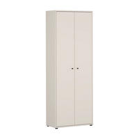 DREHTÜRENSCHRANK 73,7/197,5/34,8 cm,  in Sandfarben, 2 Tür(en)  - Sandfarben/Schwarz, Design, Holzwerkstoff/Kunststoff (73,7/197,5/34,8cm)