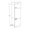 PORSLINSSKÅP 60/207/57 cm  i antracit, vit  - vit/aluminiumfärg, Klassisk, metall/trämaterial (60/207/57cm) - MID.YOU