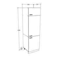 PORSLINSSKÅP 60/207/57 cm  i antracit, vit  - vit/aluminiumfärg, Klassisk, metall/trämaterial (60/207/57cm) - MID.YOU