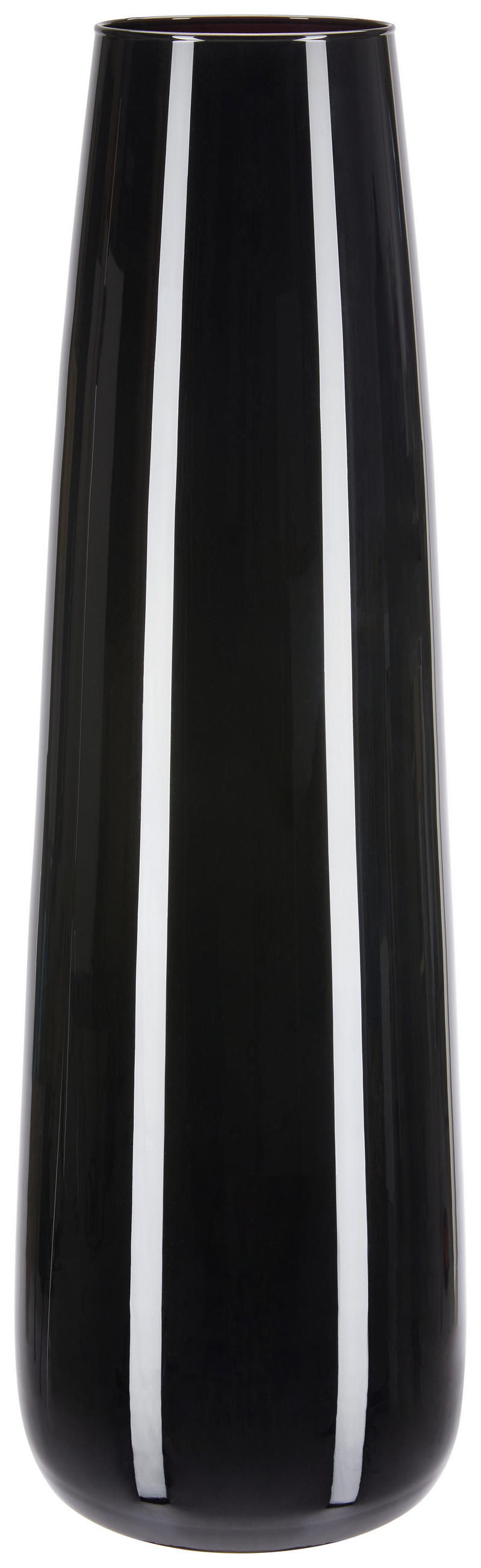 Vase Flora Zylindrisch Aus Glas, Schwarz H: 60 Cm