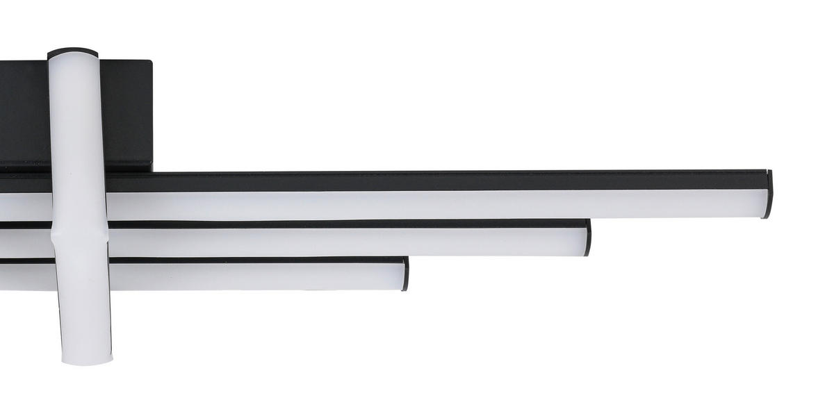 DECKENLEUCHTE    62/10,5/8 cm  - Schwarz, Trend, Kunststoff/Metall (62/10,5/8cm) - Collett's Monde