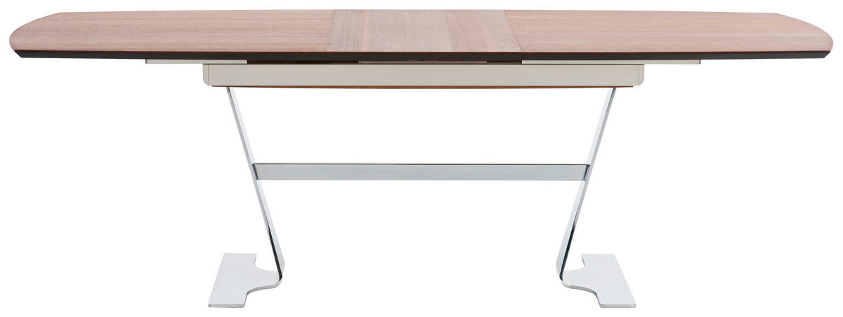 ESSTISCH in Holz, Metall, Holzwerkstoff 180-230/95/77 cm  - Chromfarben/Nussbaumfarben, Design, Holz/Holzwerkstoff (180-230/95/77cm) - Joop!