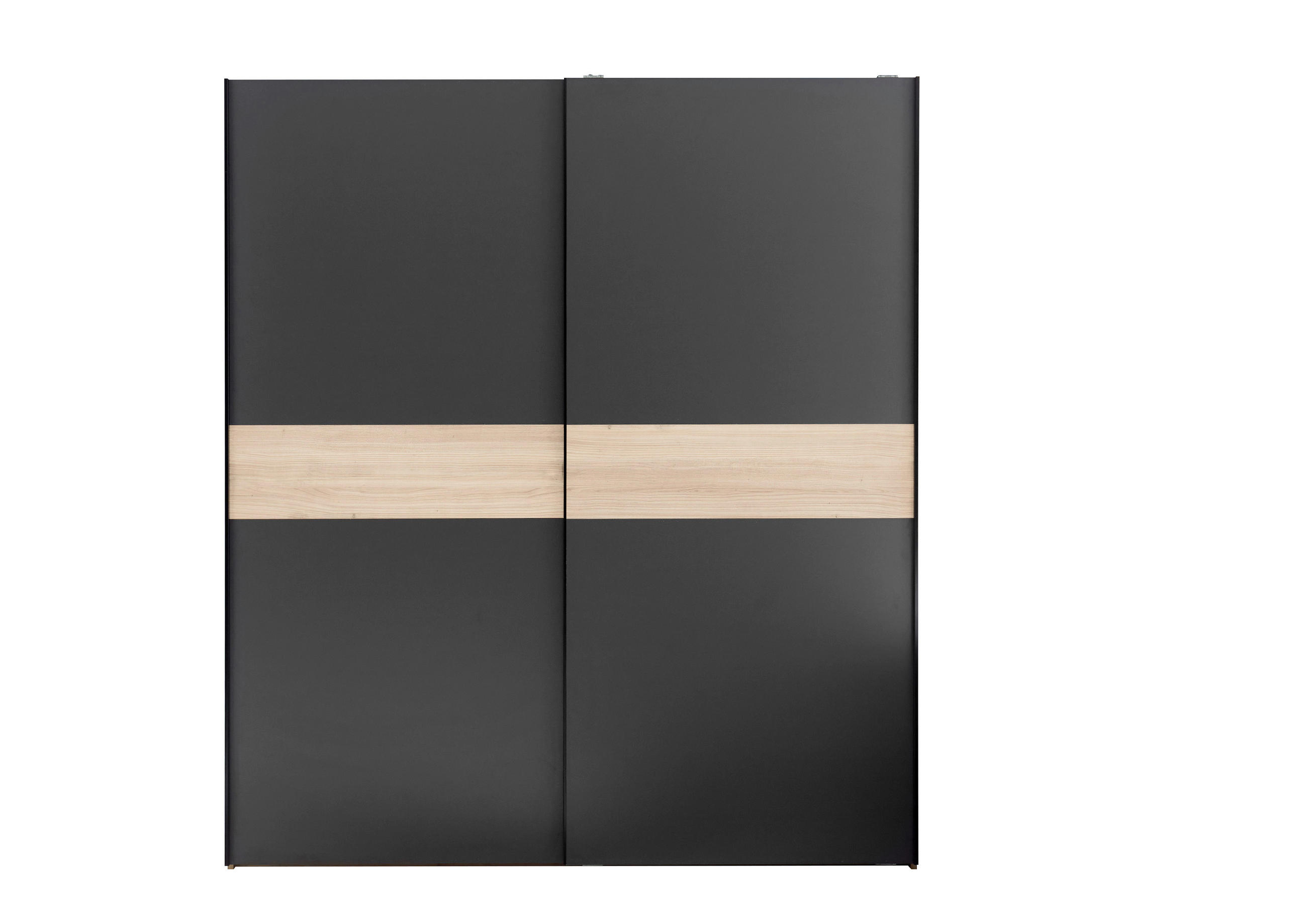 ORMAR - VISEĆA KLIZNA VRATA grafitno siva, boja hrasta   - boja hrasta/crna, Lajfstajl, metal/pločasti materijal (170/195/57,5cm) - Hom`in