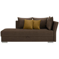 HEVERŐ textil sötétbarna  - sötétsárga/krómszínű, Design, műanyag/textil (220/93/100cm) - Xora