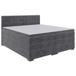 BOXSPRINGBETT 200/200 cm  in Grau  - Schwarz/Grau, KONVENTIONELL, Kunststoff/Textil (200/200cm) - Carryhome