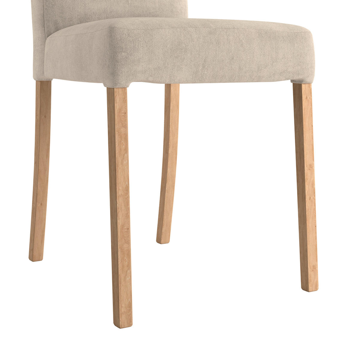 STUHL - Eichefarben/Beige, KONVENTIONELL, Holz/Textil (43/91/58cm) - Livetastic