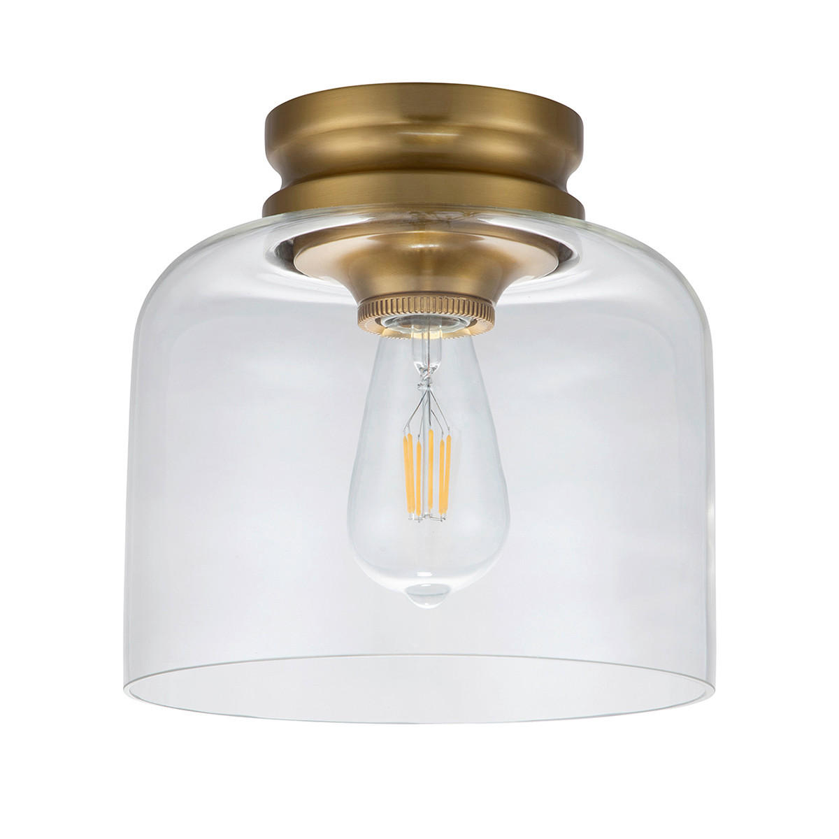 DECKENLEUCHTE  22.9/22.5  cm    - Messingfarben, Konventionell, Glas/Metall (22.9/22.5 cm) - Elstead Lighting