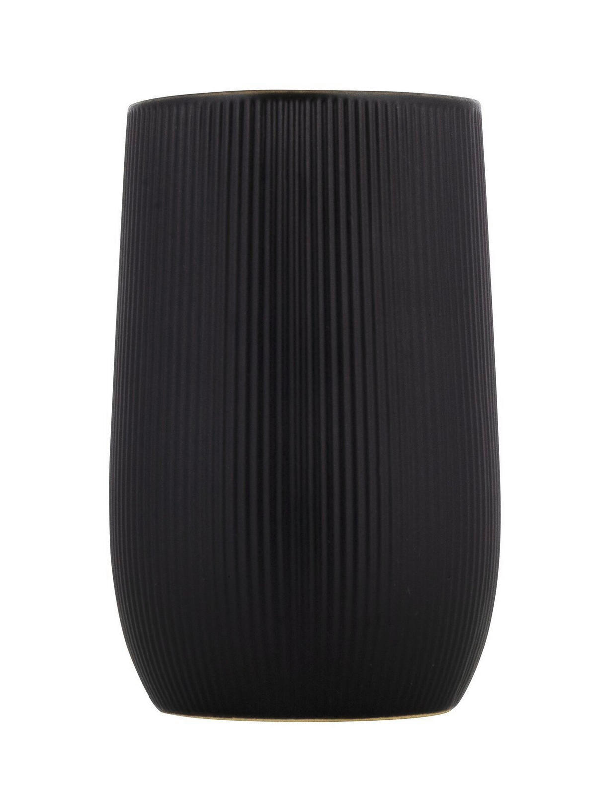 ZAHNPUTZBECHER FABLO  - Schwarz, Basics, Keramik (8/12/8cm) - Wenko