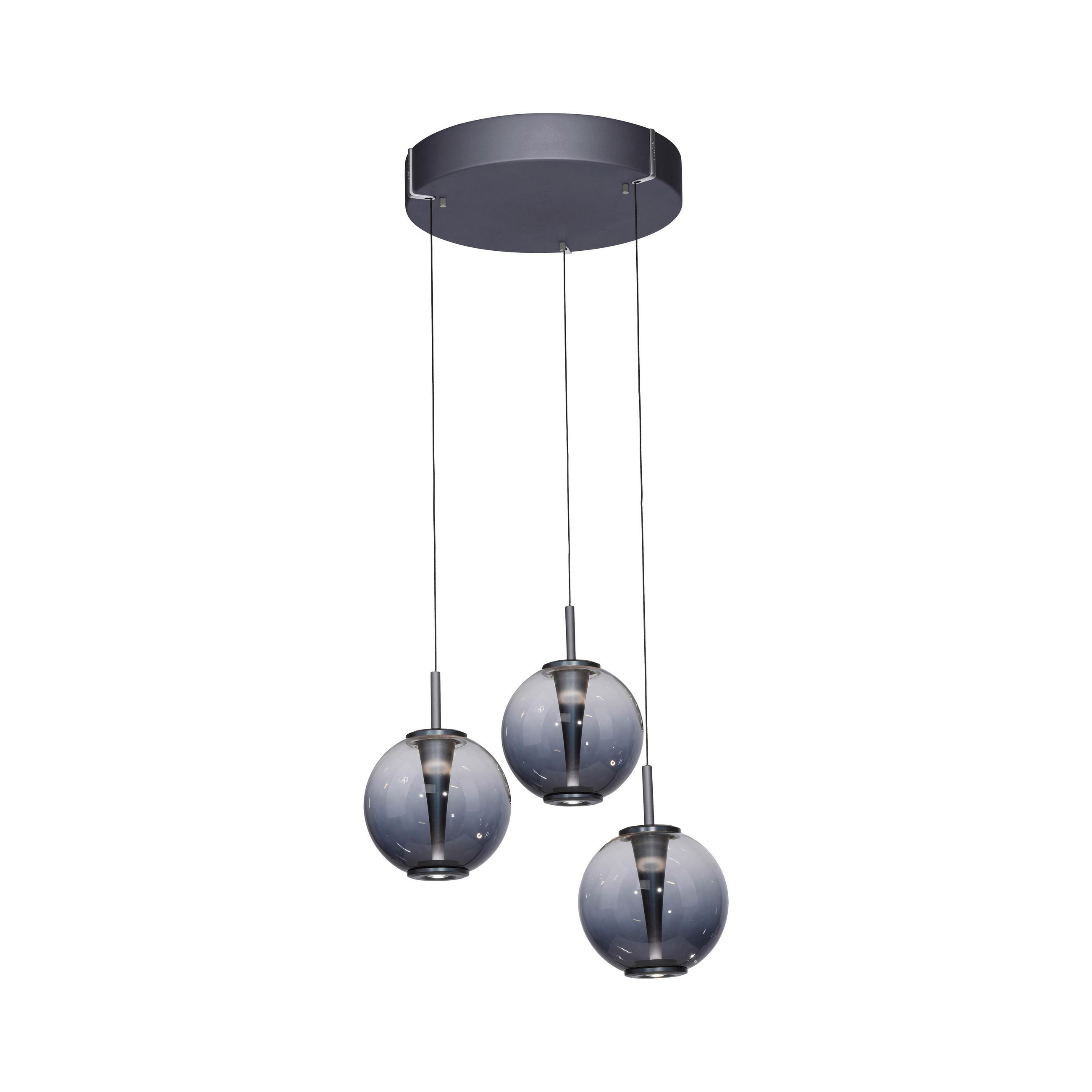 LED-PENDELLEUCHTE 50/50/240 cm   - Grau, Trend, Glas/Metall (50/50/240cm) - Neuhaus PURE