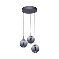 LED-PENDELLEUCHTE 50/50/240 cm   - Grau, Trend, Glas/Metall (50/50/240cm) - Neuhaus PURE